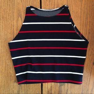 American Apparel Striped Crop Top